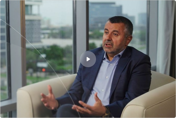 Video thumbnail: Harout, a Geron employee, speaking in an office interview