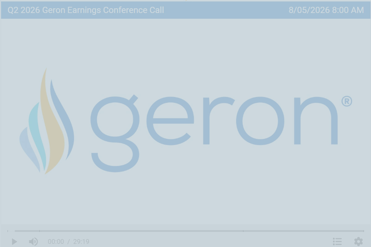 geron event post image - Q2 2026 Geron Earnings Conference Call