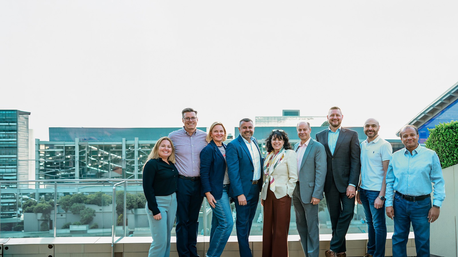 geron leadership on outdoor rooftop